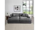 Hilde Dark Gray Jumbo Corduroy Double Chaise Sectional - Ornate Home