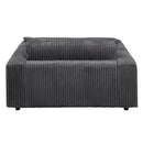 Hilde Gray Jumbo Corduroy Chaise w/2 Pillows - Ornate Home
