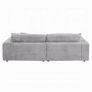 Hilde Light Gray Jumbo Corduroy Double Chaise Sectional - Ornate Home