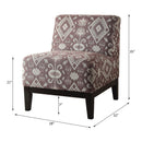 Hinte Dark Brown/Multi-color Accent Chair - Ornate Home