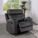 Hirah Dark Gray Motion Glider Recliner - Ornate Home