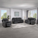Hirah Dark Gray Motion Sofa - Ornate Home