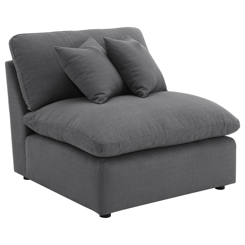 Hobson Charcoal 5-piece Upholstered Modular Sectional Sofa - Ornate Home