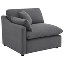 Hobson Charcoal 5-piece Upholstered Modular Sectional Sofa - Ornate Home