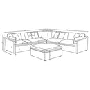 Hobson Ivory 6 Pc Sectional - Ornate Home