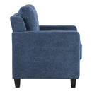 Horatio Navy Chenille Chair - Ornate Home