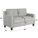 Horatio Taupe Chenille Loveseat - Ornate Home