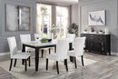 Hussein White/Black Side Chair (Set of 2) - Ornate Home