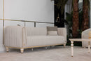 Inci Ivory Velvet Sofa - Ornate Home