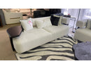 Indigo White & Black Oak Sofa w/ Attached Side Table - Ornate Home