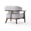 Indigo White & Walnut Armchair - Ornate Home