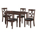 Ingeborg Black/Espresso 5PC Pack Dining Set - Ornate Home