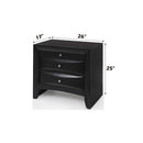 Ireland Black Nightstand - Ornate Home