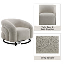 Irma Gray Chair W/Swivel - Ornate Home