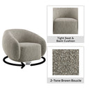 Isabel Brown Chair W/Swivel - Ornate Home
