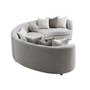 Ivria Gray Sectional Sofa W/9 Pillows - Ornate Home