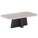 Jacory BottIcino Natural Marble Top/ Espresso Coffee Table - Ornate Home