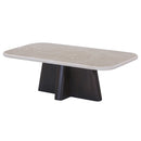 Jacory BottIcino Natural Marble Top/ Espresso Coffee Table - Ornate Home