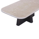 Jacory BottIcino Natural Marble Top/ Espresso Coffee Table - Ornate Home