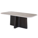 Jacory BottIcino Natural Marble Top/ Espresso Dining Table - Ornate Home