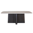Jacory BottIcino Natural Marble Top/ Espresso Dining Table - Ornate Home