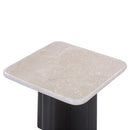 Jacory BottIcino Natural Marble Top/ Espresso End Table - Ornate Home