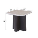Jacory BottIcino Natural Marble Top/ Espresso End Table - Ornate Home