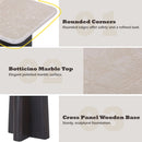 Jacory BottIcino Natural Marble Top/ Espresso End Table - Ornate Home
