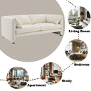 Jaeda Beige Linen Loveseat - Ornate Home