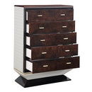 Jamonica Glossy Wood Grain Top/Gold Chest - Ornate Home