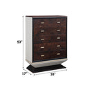 Jamonica Glossy Wood Grain Top/Gold Chest - Ornate Home