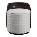 Jamonica Gray/Glossy Wood Grain Top Vanity Chair - Ornate Home