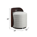 Jamonica Gray/Glossy Wood Grain Top Vanity Chair - Ornate Home