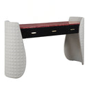 Jamonica Gray/Glossy Wood Grain Top Vanity Desk - Ornate Home