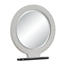 Jamonica Gray/Glossy Wood Grain Top Vanity Mirror - Ornate Home