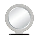 Jamonica Gray/Glossy Wood Grain Top Vanity Mirror - Ornate Home