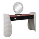 Jamonica Gray/Glossy Wood Grain Top Vanity Mirror - Ornate Home