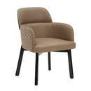Jamonica Latte Leatherette/Black Arm Chair - Ornate Home