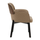 Jamonica Latte Leatherette/Black Arm Chair - Ornate Home