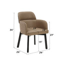 Jamonica Latte Leatherette/Black Arm Chair - Ornate Home
