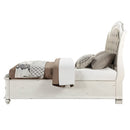 Jaqueline Gray/Antique White Queen Bed w/ Storage - Ornate Home
