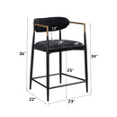 Jaramillo Black Counter Heıght Chair - Ornate Home