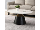 Jaramillo White Natural Marble Top/Black Coffee Table - Ornate Home