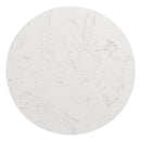 Jaramillo White Natural Marble Top/Black Coffee Table - Ornate Home
