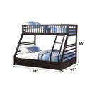 Jason Espresso Twin Xl/Queen Bunk Bed W/Storage - Ornate Home