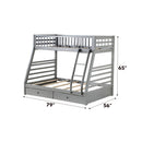 Jason Gray Twin/Full Bunk Bed - Ornate Home