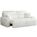 Jaya Mondo Gray Corduroy Power Motion Sofa w/Sleeper & USB Port - Ornate Home