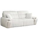 Jaya Mondo Gray Corduroy Power Motion Sofa w/Sleeper & USB Port - Ornate Home