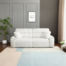 Jaya Mondo Gray Corduroy Power Motion Sofa w/Sleeper & USB Port - Ornate Home