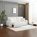 Jaya Mondo Gray Corduroy Power Motion Sofa w/Sleeper & USB Port - Ornate Home